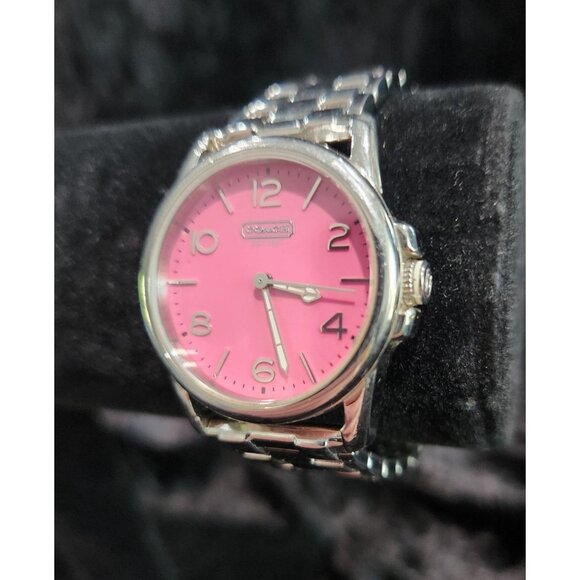 Coach Women’s Pink Dial Stainless Steel Bracelet Watch – Model CA.73.7.14.0751 - Picture 3 of 9